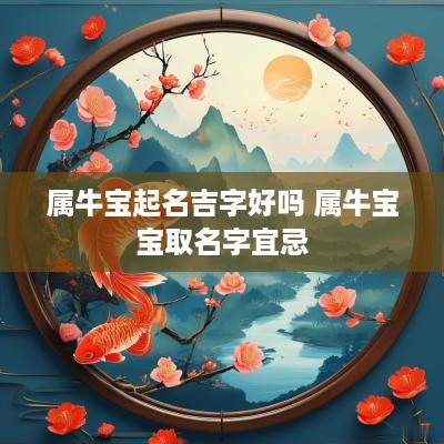 属牛宝起名吉字好吗 属牛宝宝取名字宜忌