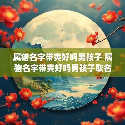 属猪名字带寅好吗男孩子 属猪名字带寅好吗男孩子取名