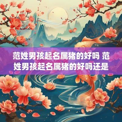 范姓男孩起名属猪的好吗 范姓男孩起名属猪的好吗还是虎好