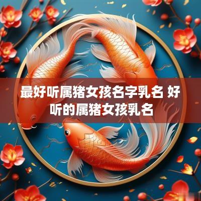 最好听属猪女孩名字乳名 好听的属猪女孩乳名