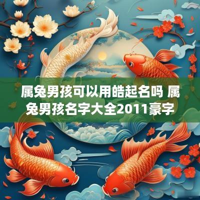 属兔男孩可以用皓起名吗 属兔男孩名字大全2011豪字