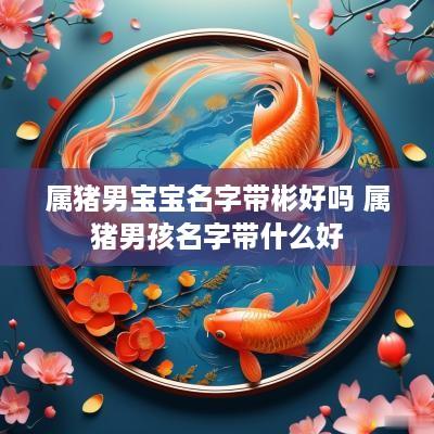 属猪男宝宝名字带彬好吗 属猪男孩名字带什么好