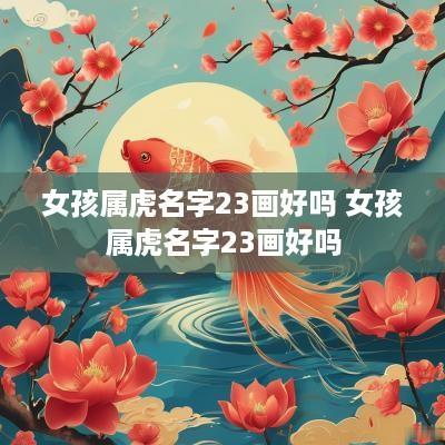 女孩属虎名字23画好吗 女孩属虎名字23画好吗