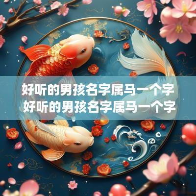 好听的男孩名字属马一个字 好听的男孩名字属马一个字大全