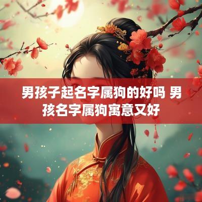 男孩子起名字属狗的好吗 男孩名字属狗寓意又好