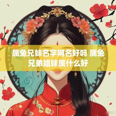 属兔兄妹名字网名好吗 属兔兄弟姐妹属什么好