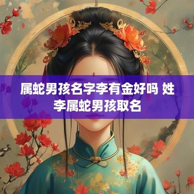 属蛇男孩名字李有金好吗 姓李属蛇男孩取名