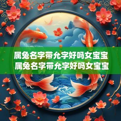 属兔名字带允字好吗女宝宝 属兔名字带允字好吗女宝宝
