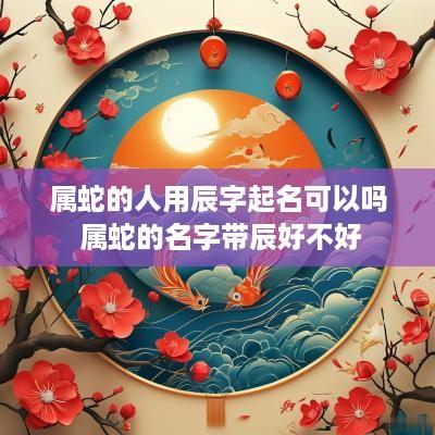 属蛇的人用辰字起名可以吗 属蛇的名字带辰好不好