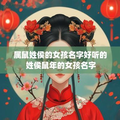 属鼠姓侯的女孩名字好听的 姓侯蛇年的女孩名字