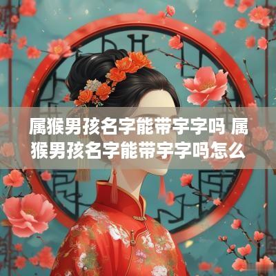 属猴男孩名字能带宇字吗 属猴男孩名字能带宇字吗怎么取