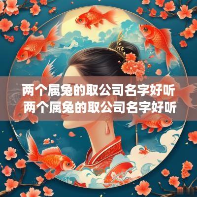 两个属兔的取公司名字好听 两个属兔的取公司名字好听吗女孩