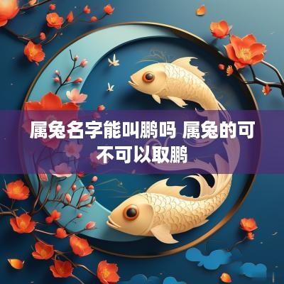 属兔名字能叫鹏吗 属兔的可不可以取鹏