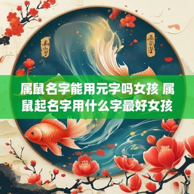 属鼠名字能用元字吗女孩 属鼠起名字用什么字最好女孩