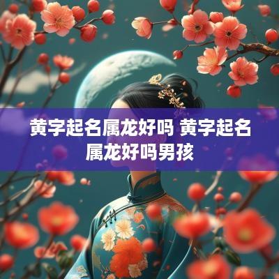 黄字起名属龙好吗 黄字起名属龙好吗男孩