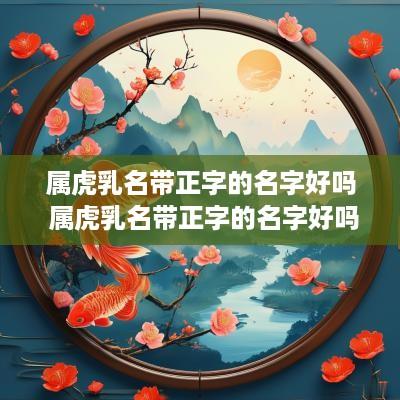 属虎乳名带正字的名字好吗 属虎乳名带正字的名字好吗