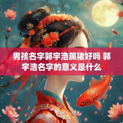 男孩名字郭宇浩属猪好吗 郭宇浩名字的意义是什么