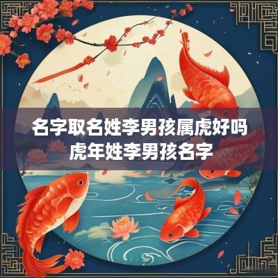 名字取名姓李男孩属虎好吗 蛇年姓李男孩名字