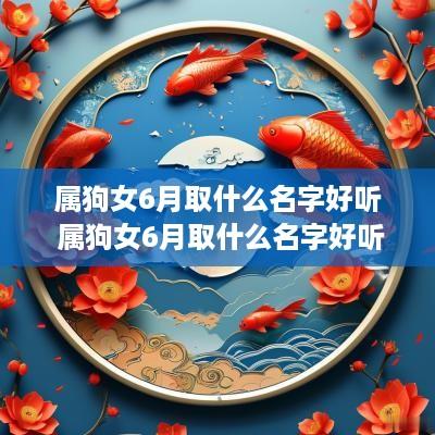 属狗女6月取什么名字好听 属狗女6月取什么名字好听点