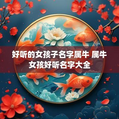好听的女孩子名字属牛 属牛女孩好听名字大全