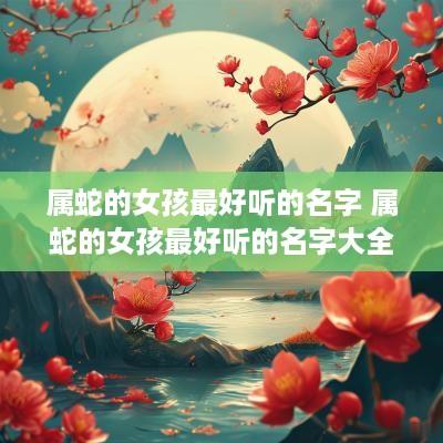 属蛇的女孩最好听的名字 属蛇的女孩最好听的名字大全