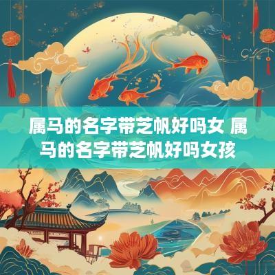 属马的名字带芝帆好吗女 属马的名字带芝帆好吗女孩