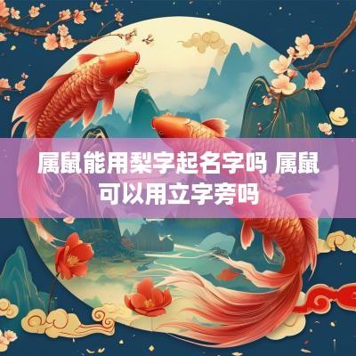属鼠能用梨字起名字吗 属鼠可以用立字旁吗