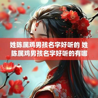 姓陈属鸡男孩名字好听的 姓陈属鸡男孩名字好听的有哪些