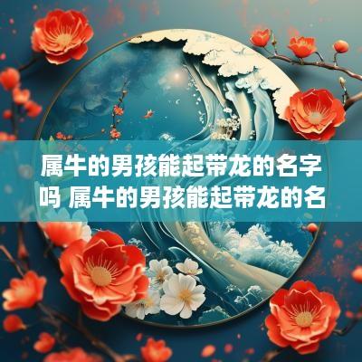 属牛的男孩能起带龙的名字吗 属牛的男孩能起带龙的名字吗好吗
