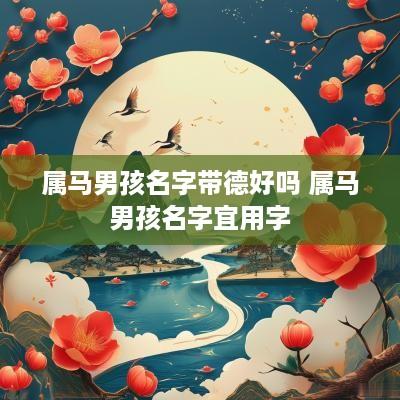 属马男孩名字带德好吗 属马男孩名字宜用字