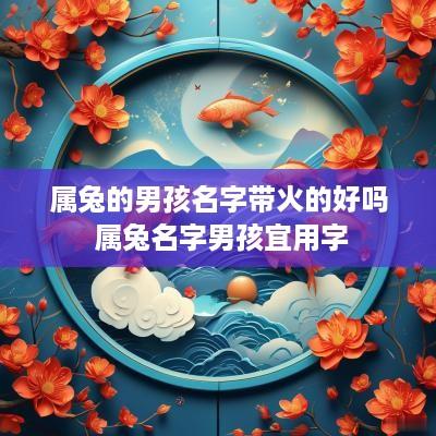 属兔的男孩名字带火的好吗 属兔名字男孩宜用字