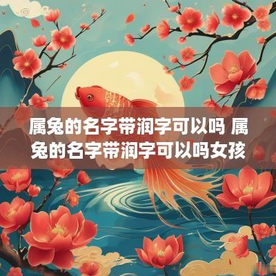 属兔的名字带润字可以吗 属兔的名字带润字可以吗女孩