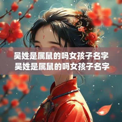 吴姓是属鼠的吗女孩子名字 吴姓是属鼠的吗女孩子名字怎么取