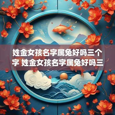 姓金女孩名字属兔好吗三个字 姓金女孩名字属兔好吗三个字