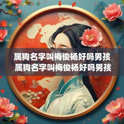 属狗名字叫梅俊杨好吗男孩 属狗名字叫梅俊杨好吗男孩子