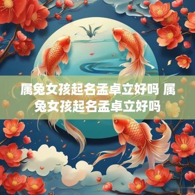 属兔女孩起名孟卓立好吗 属兔女孩起名孟卓立好吗