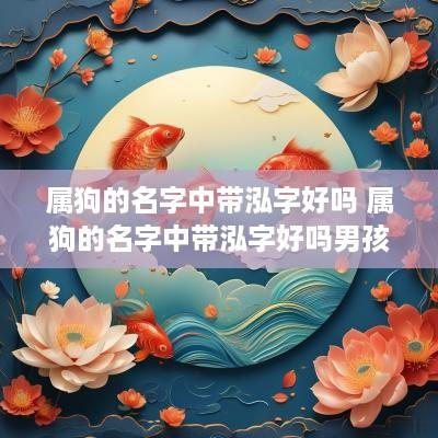 属狗的名字中带泓字好吗 属狗的名字中带泓字好吗男孩