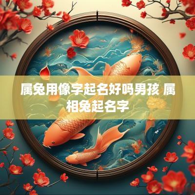 属兔用像字起名好吗男孩 属相兔起名字