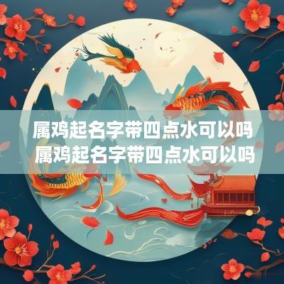 属鸡起名字带四点水可以吗 属鸡起名字带四点水可以吗女孩