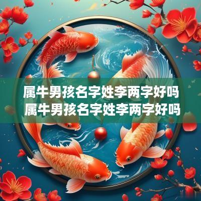 属牛男孩名字姓李两字好吗 属牛男孩名字姓李两字好吗怎么取