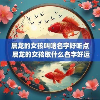属龙的女孩叫啥名字好听点 属龙的女孩取什么名字好运