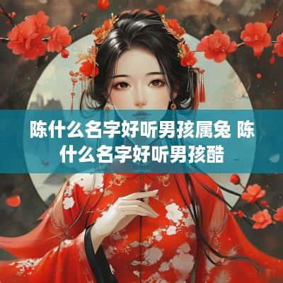 陈什么名字好听男孩属兔 陈什么名字好听男孩酷