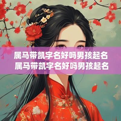 属马带凯字名好吗男孩起名 属马带凯字名好吗男孩起名怎么样