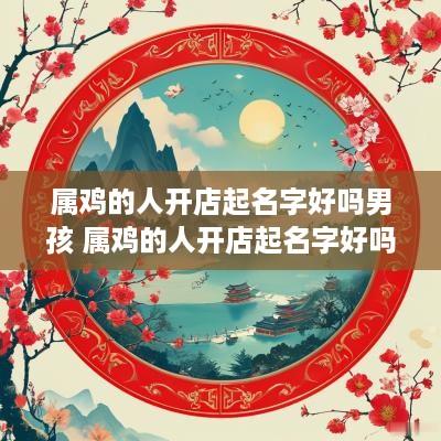 属鸡的人开店起名字好吗男孩 属鸡的人开店起名字好吗男孩子