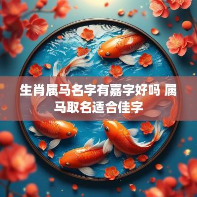 生肖属马名字有嘉字好吗 属马取名适合佳字