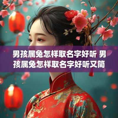 男孩属兔怎样取名字好听 男孩属兔怎样取名字好听又简单