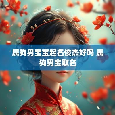 属狗男宝宝起名俊杰好吗 属狗男宝取名