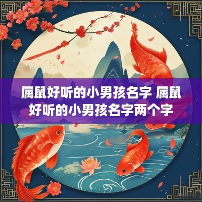 属鼠好听的小男孩名字 属鼠好听的小男孩名字两个字