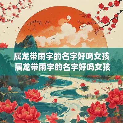 属龙带雨字的名字好吗女孩 属龙带雨字的名字好吗女孩子