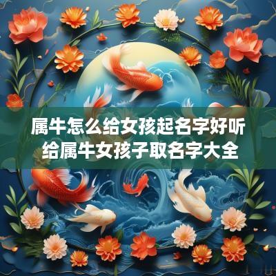 属牛怎么给女孩起名字好听 给属牛女孩子取名字大全
